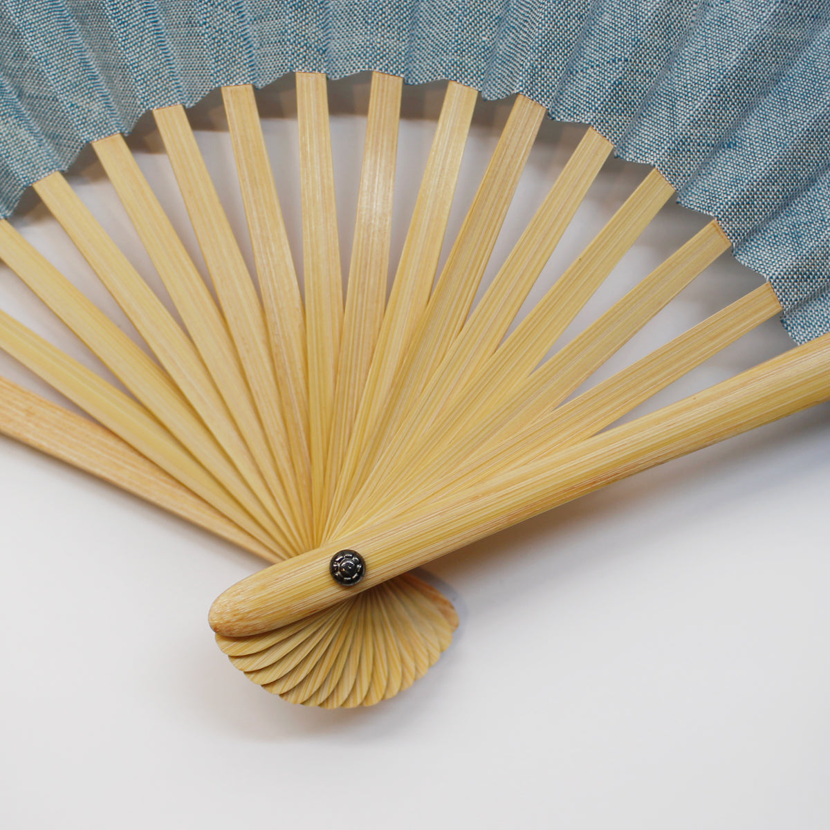 縮扇子 シェル型 無地 浅縹