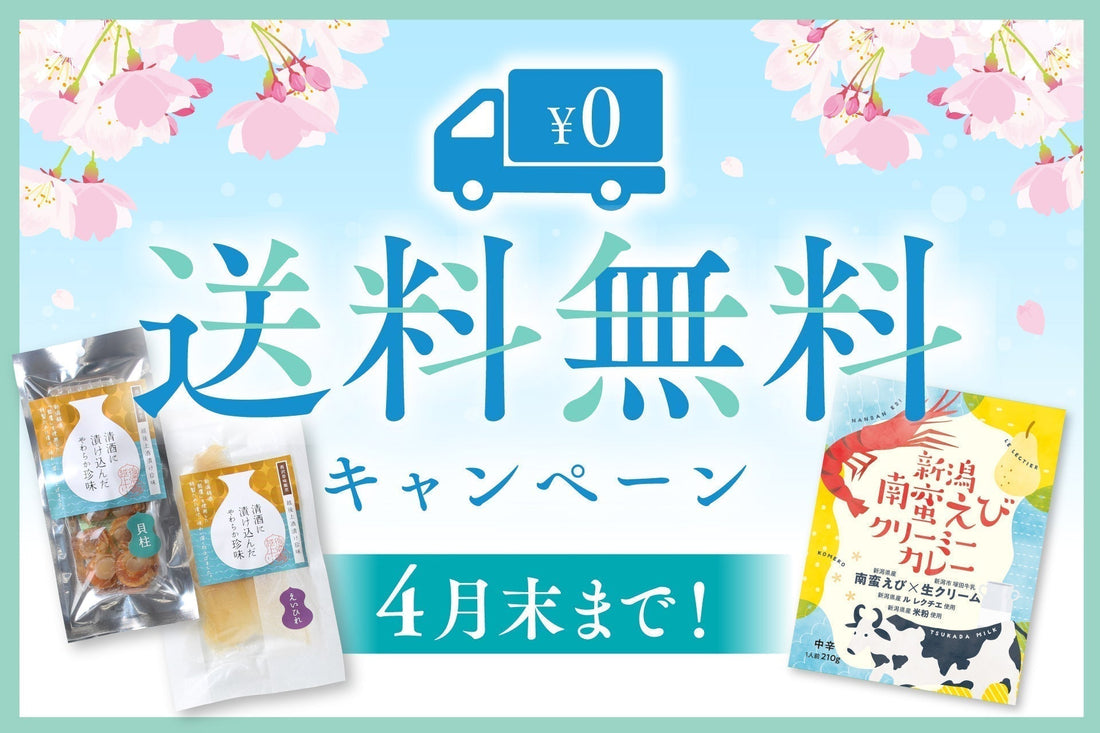 4月末まで！送料無料キャンペーン